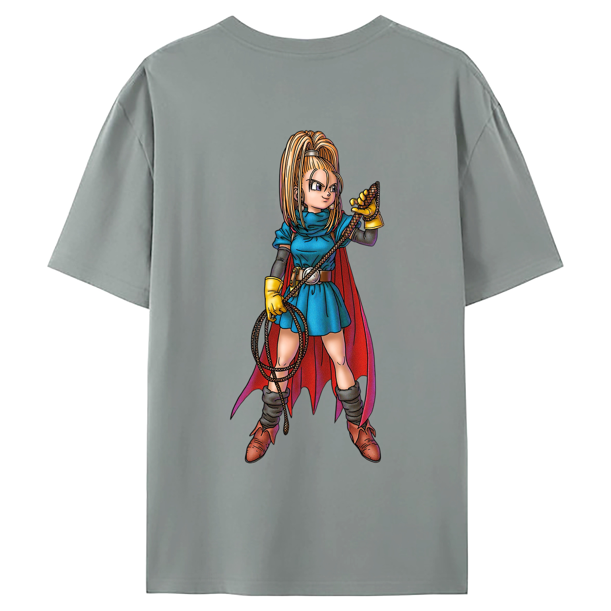 （画像用） ドラゴンクエスト Doragon Kuesuto Dragon Quest 綿100％ メンズ半袖Tシャツ（バックプリント） 通気性